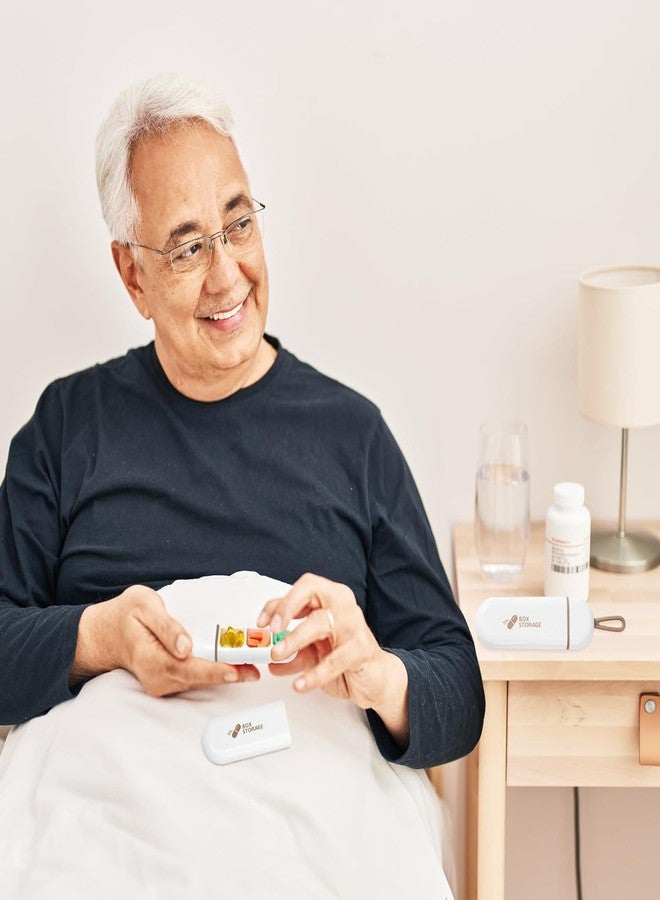 Bitnex Travel Pill Organizer, Portable Pill Container Mini Daily Pill Organizer, Small Pill Case Travel Medicine Organizer Pocket Vitamin Supplement Fish Oil Box (1) - Image 4